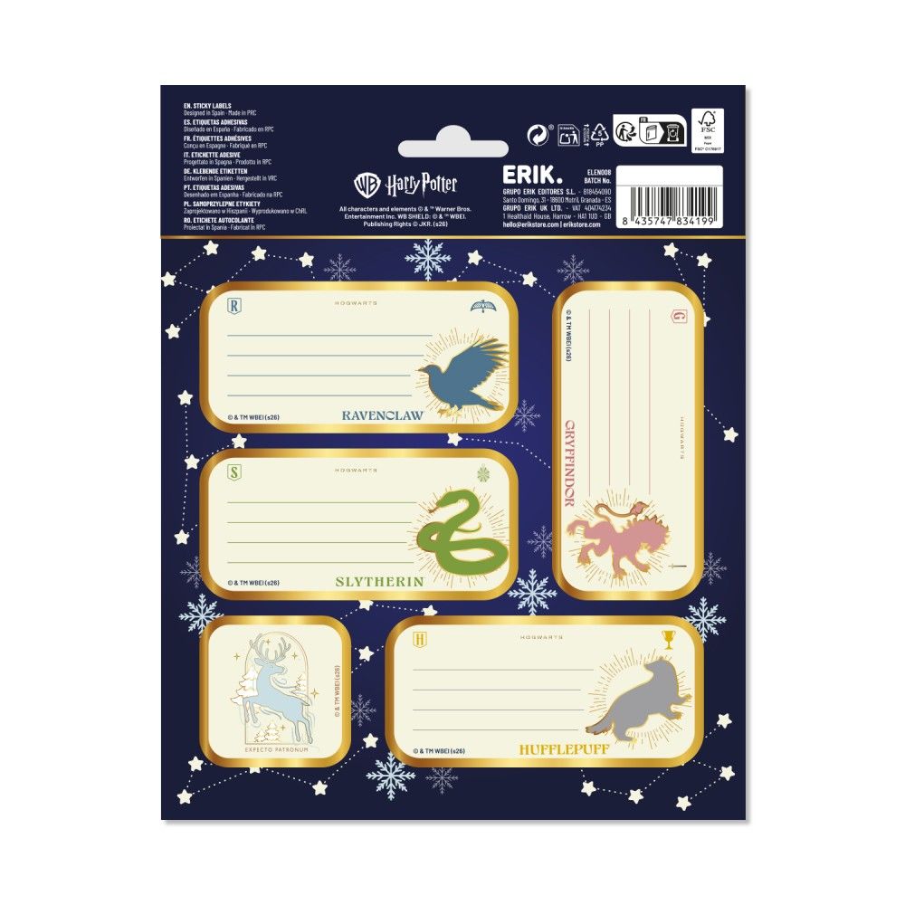 Grupo Erik Harry Potter - Premium Christmas SelfAdhesive Adhesive labels - Multicolours